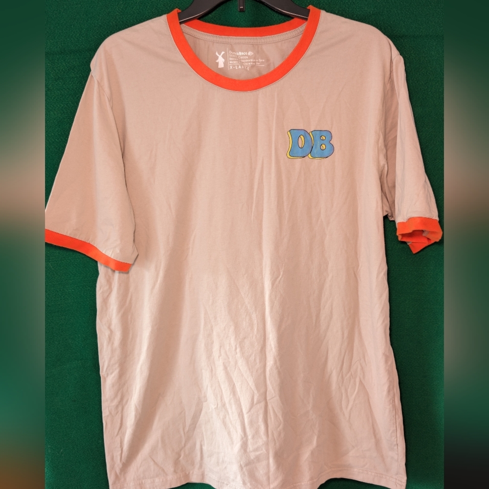 Dutch Bros Coffee Men's ringer tee 100% cotton short sleeve shirt size XL